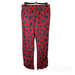Christmas Paw Print NEW Pajama Bottoms Medium Red/Green -Plaid Paw -Sleep Street